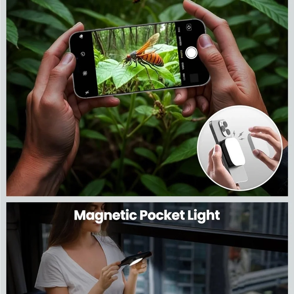 Smartphone Clip-On LED Light - Black